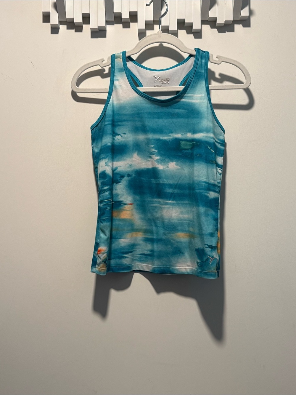Youth Performance Tank Top - Teal Blue Tie-Dye